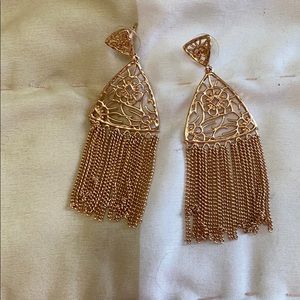 Kendra Scott Rose Gold Statement Earrings